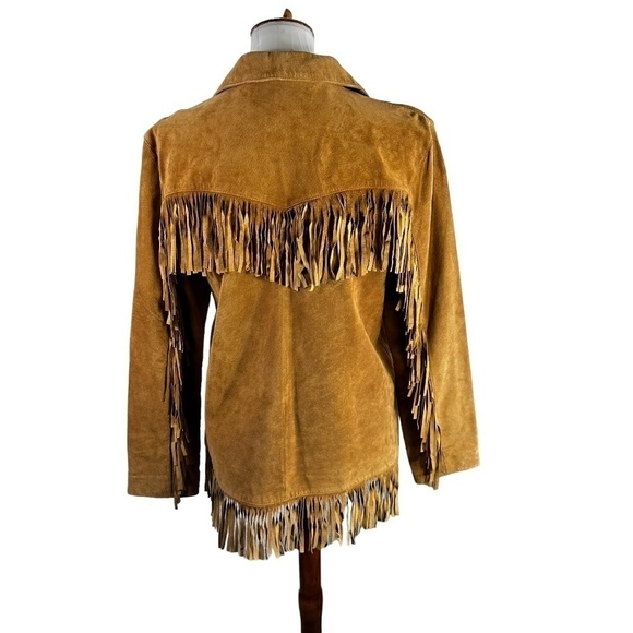 Lonestar Fringe Leather Western Style Jacket SZ L - Picture 5 of 8